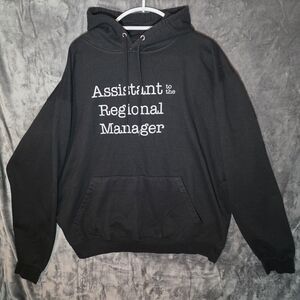 Black 'Assistant to the Regional Manager' Hooded Sweatshirt